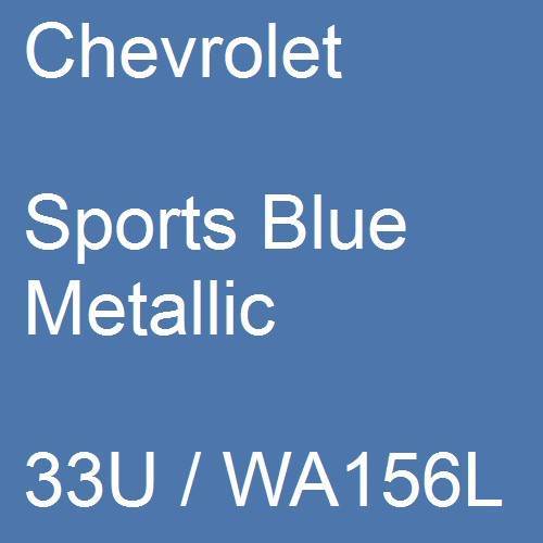 Chevrolet, Sports Blue Metallic, 33U / WA156L.